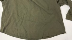 Distressed Waffle-Knit Shirt Men XXL Boxy Grunge Minimal Olive Midweight Vintage