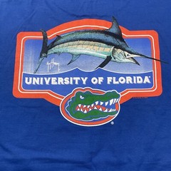 Guy Harvey X University of Florida Blue T-shirt Size M Black Marlin 2016 EUC S/S