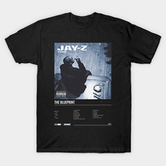 JAY-Z The Blueprint Album T-Shirt Vintage Hip Hop Rap Graphic Tee Rocafella Men