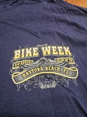 Mens Tshirt 3XL Bike Week 2025 Daytona Beach FL 84th Dk Blue NOS Motorcycle F10