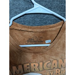 The Mountain American By Birth Biker By Choice Eagle Motorcycle TShirt Brown 2XL