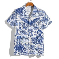 America 250th Anniversary Hawaiian Shirt, 250 Years Of Freedom Button Shirt