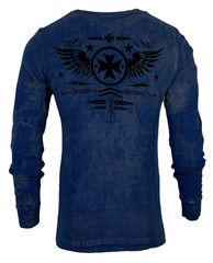 Xtreme Couture by Affliction Men’s Thermal Shirt INTENSITY Biker MMA Navy.