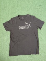 Puma Black & Gray Camo Text Logo Forever Better T Shirt Sz Medium