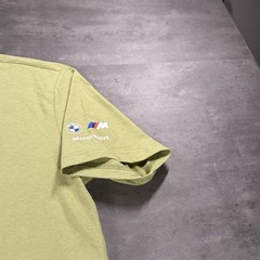 Puma BMW Motorsport Shirt Men Small Green Olive White Racing Spellout Graphic