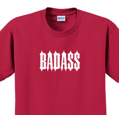 Badass T-Shirt Short Sleeve Graphic Tee Unisex apparel Text logo design