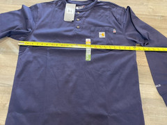 Carhartt Force FR Mens L Navy Blue Flame Resistant Long Sleeve Cat2 Pocket