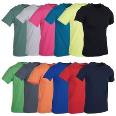 SOCKS’NBULK 12 Pk Mix Colors Mens Cotton Crew Neck T-Shirts Bulk Short Sleeve
