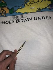 Vintage Australia T-Shirt S Tight Funny Australia Not Longer Down Has Flaws!!