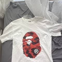 Bape Men’s Short Sleeve T-Shirt Size Small Black Purple Camouflage Pattern Tee