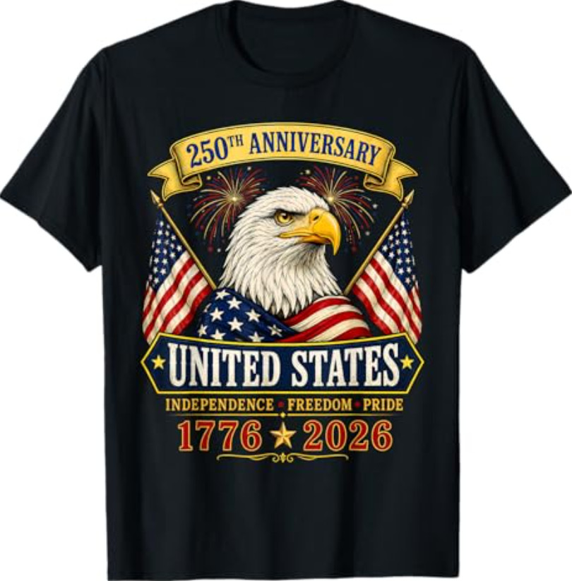 250 Anniversary USA 4th of July Patriotic 250 Years American T-Shirt