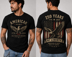 American Spirit 250 Years of Freedom T-Shirt 1776-2026, Father’s Day Gift S-5XL