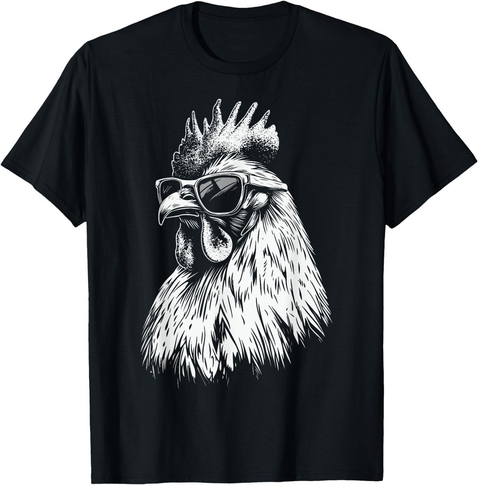 Chicken With Sunglasses T-Shirt, HOT ,Adult Kid TShirt