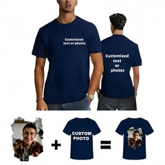Personalized Custom T-Shirt Print Your Own Photo Logo Customized Cotton Tee