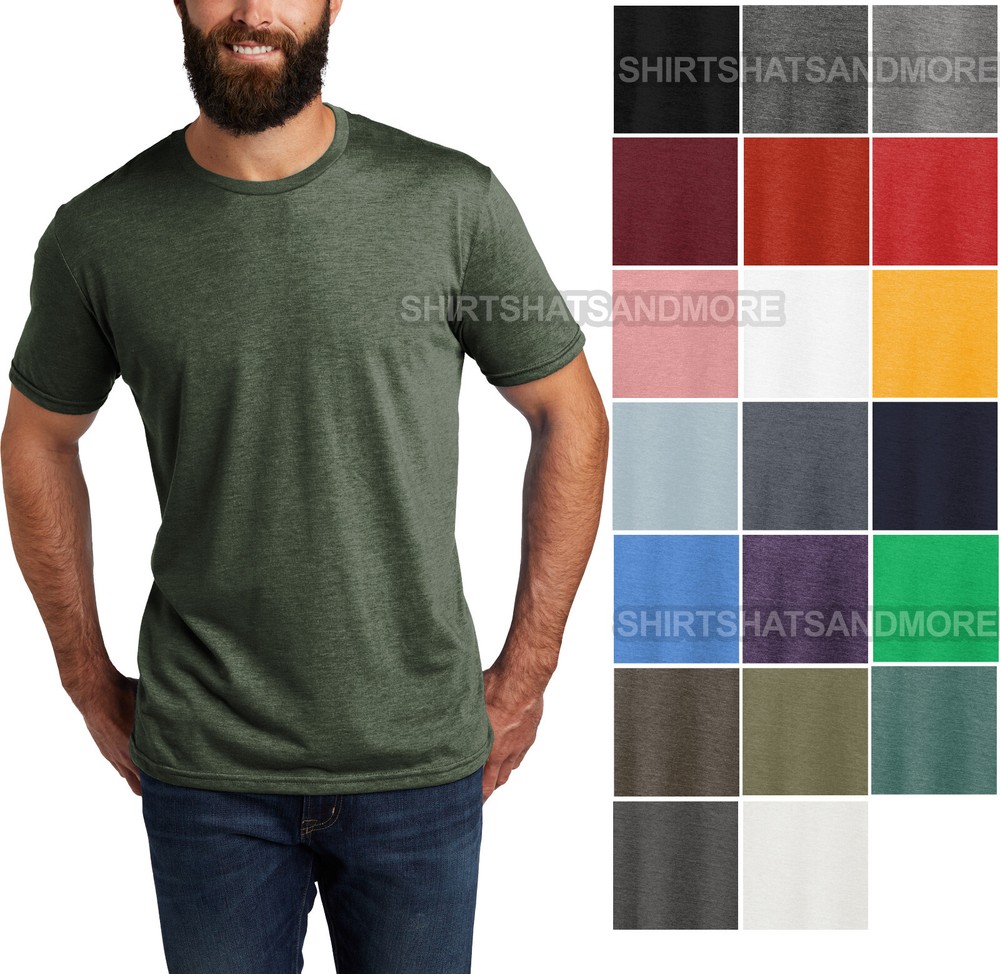 Mens Tri-Blend Super Soft Tee Size XS-4XL Sustainable Blended T-Shirt NEW!