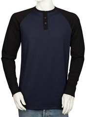 Styllion Big and Tall – Mens Raglan Henley Baseball Shirts – Long Sleeve – RHLS