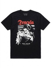 Riot Society Dracula Shirt Mens Medium M Black Pray For Me Universal Monsters