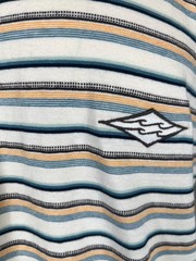 Billabong Men’s Cream T-Shirt Horizontal Striped Baxter Tee S/S (S17)