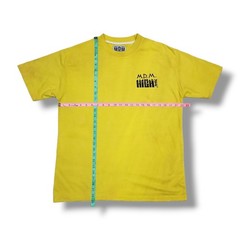 M.D.M. High Large Surf Graphic Print & Embroidered Front Yellow T-Shirt Men’s L