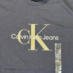 Calvin Klein Jeans Short Sleeve T-Shirt Classic Crewneck Style Size Large Blue