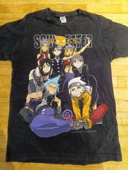 Vintage Soul Eater Shirt Slim Fit Size XS Y2K Manga Anime Promo 2009 Cottton