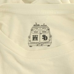 STANDARD CALIFORNIA Tshirt Cut and Sew Print L White Skull /CX GY03 Men’s