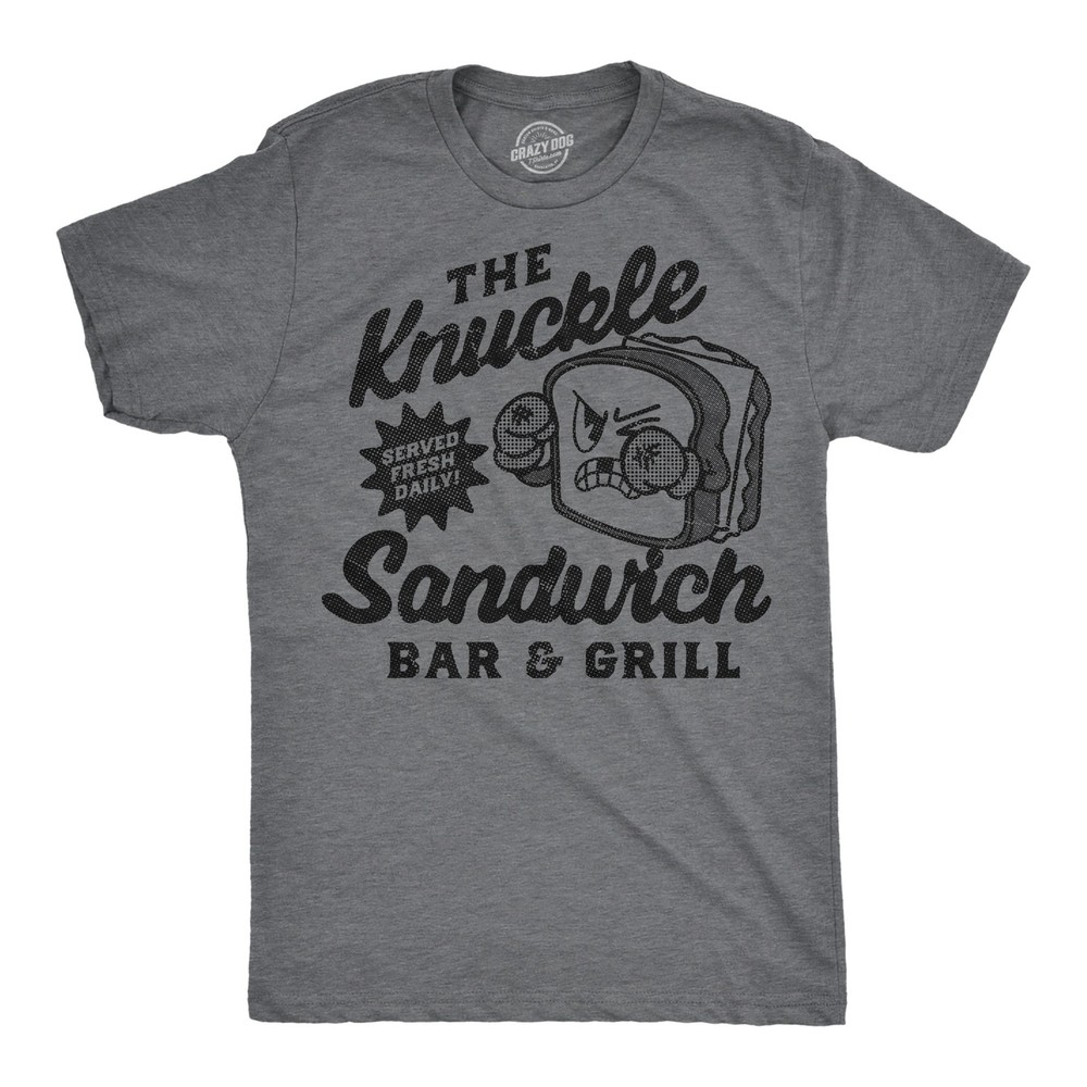 Mens Funny T Shirts The Knuckle Sandwich Bar And Grill Sarcastic Graphic Novelty