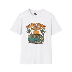 Good Times Ahead Summer Beach Surf Unisex Softstyle T-Shirt, Fun Vacation Tee,