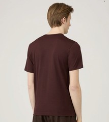 Sunspel Men’s Classic Slim Crew Neck Supima Cotton T-shirt Burgundy SZ L NWT