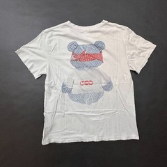 Supreme T Shirt Mens XL (Fits Large) White LV Bear Streetwear Made in USA Grunge