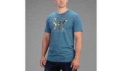 Vortex Optics Logo Short Sleeve Men T-Shirts Steel Blue Heather Camo Medium M