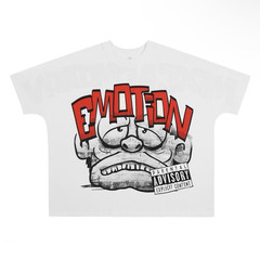 Men’s Graphic Print Crew Neck Short Sleeve T-Shirt, White, M
