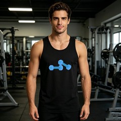 Custom Men’s Tank Top – Personalized Photo/Text/Logo Print, Soft 100% Cotton