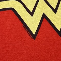 Wonder Woman Logo Graphic T Shirt Mens Large Red Retro DC Justice League Tee