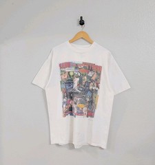 Vintage 1990-1999 Decades Collage Art Nostalgia T Shirt Men’s Size XL White