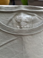 Kirkland Signature Mens Pima Cotton Slub Tee 2XL Olive Shade Green Crew SS