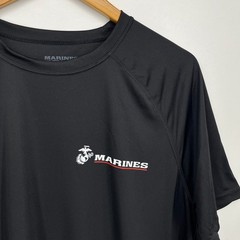 USMC Marines Short Sleeve T-Shirt Men’s Size L Black Moisture Wicking USA NWOT