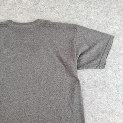 Active Shirt Mens Large Gray Crew Neck Short Sleeve Graphic Stretch Pullover