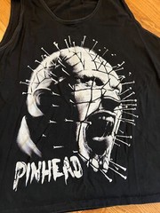Hellraiser Pinhead Tank Top Black Shirt Size Med/Large Horror Movie READ BELOW