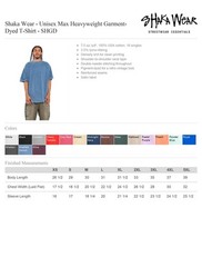 Shaka Wear Mens USA Cotton Crew Neck Short Sleeve Garment-Dyed T-Shirt SHGD