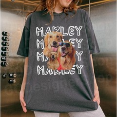 Custom Pet Photo Shirt Personalized Dog Cat Portrait Tee Retro Bootleg Pet T Shi