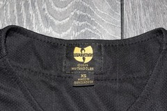 WU TANG CLAN SHIRT BASEBALL JERSEY BLACK RAP TEE HIP HOP BAND TEE BIG LOGO XS