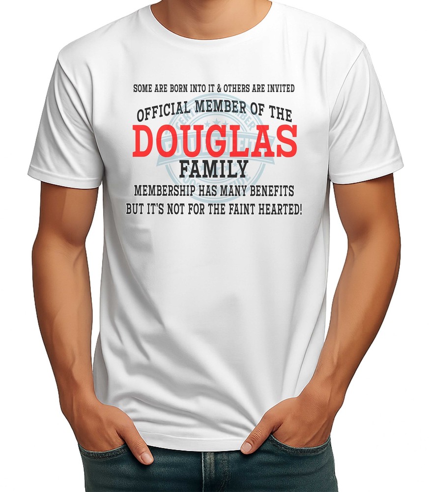 Douglas CLAN MENS FAMILY T-SHIRT BIRTHDAY PRESENT