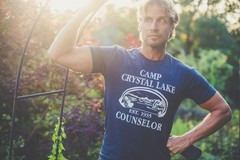 Mens Camp Crystal Lake T shirt Funny Graphic Camping Vintage Adult Novelty Tees