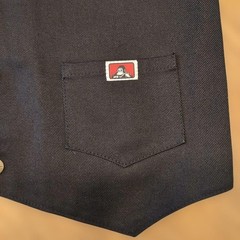 Ben Davis Black Vest S Button Front 2 Pockets Japan For 14Y+
