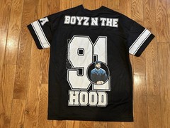 Boyz N The Hood Jersey Mens Medium M Black Hybrid Football Mesh Doughboy 91