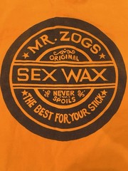 Vintage 2000s Y2K Mr. Zogs Sex Wax Surf Board Surfing Orange Cotton T-shirt XL