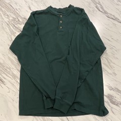 Carhartt K128 Regular Fit Long Sleeve Pocket Henley T-Shirt Green Men’s S