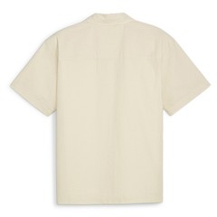 PUMA Made With Quality Seersucker Collared Short Sleeve Button Up Shirt Mens Siz