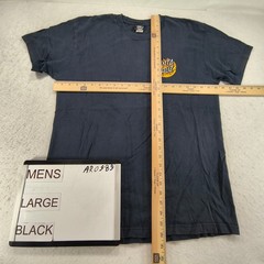 Santa Cruz Casual Crew Neck Short Sleeve Graphic Shirt Mens Size Large L Black